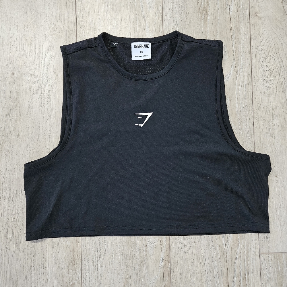 Gymshark Cropped Training Tank, XS, Black